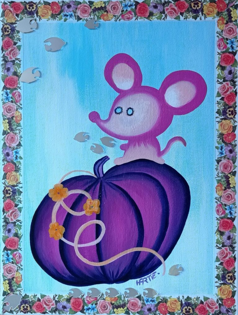 Tableau peint à l'acrylique au pinceau par HARTIE, artiste peintre.Inspiration imaginaire. Figuratif.